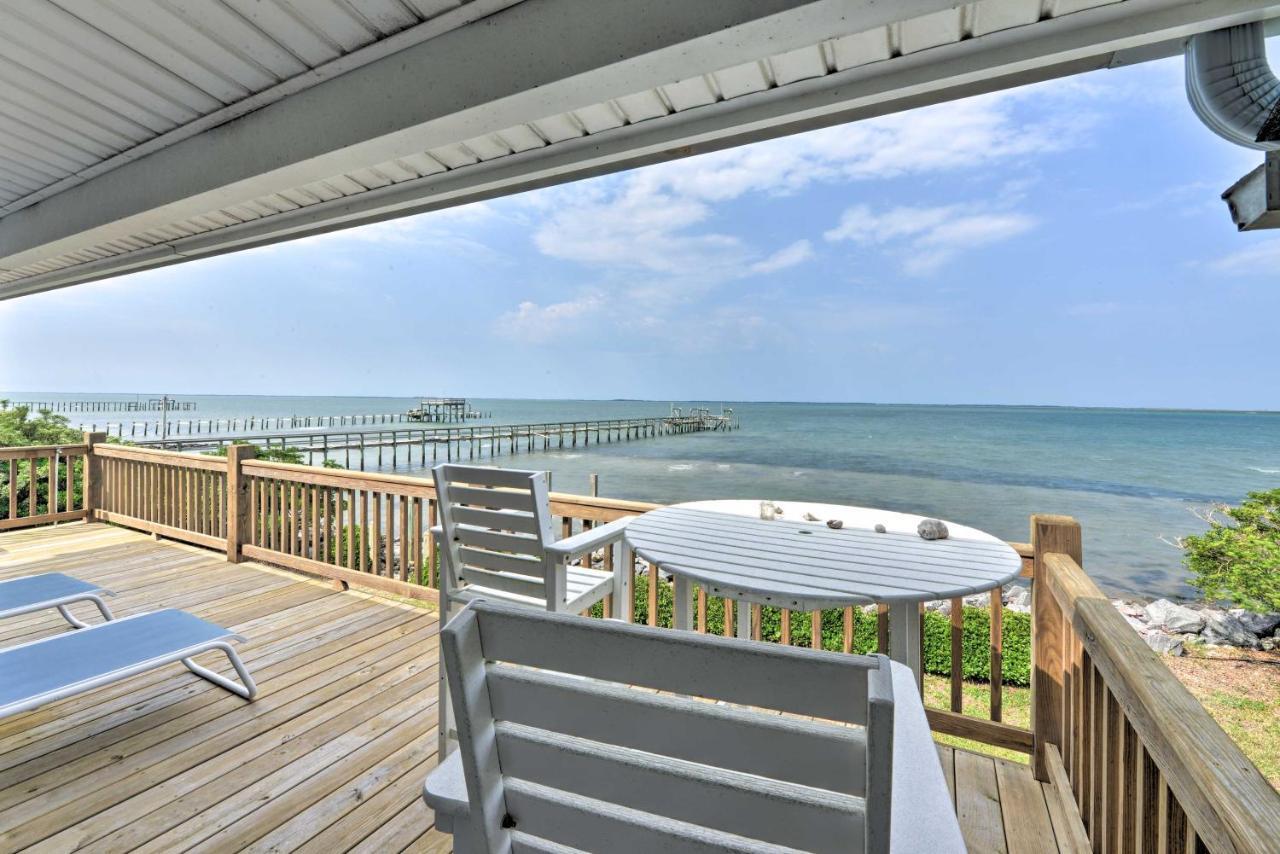 Waterfront Harkers Island Home Sunset View And Dock Exterior foto