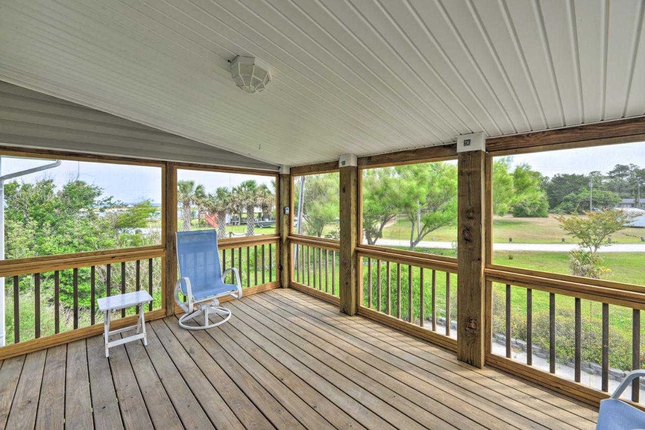 Waterfront Harkers Island Home Sunset View And Dock Exterior foto